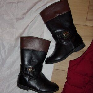 Michael Michael Kors girls boots shoes size 9 nine black brown kids childrens